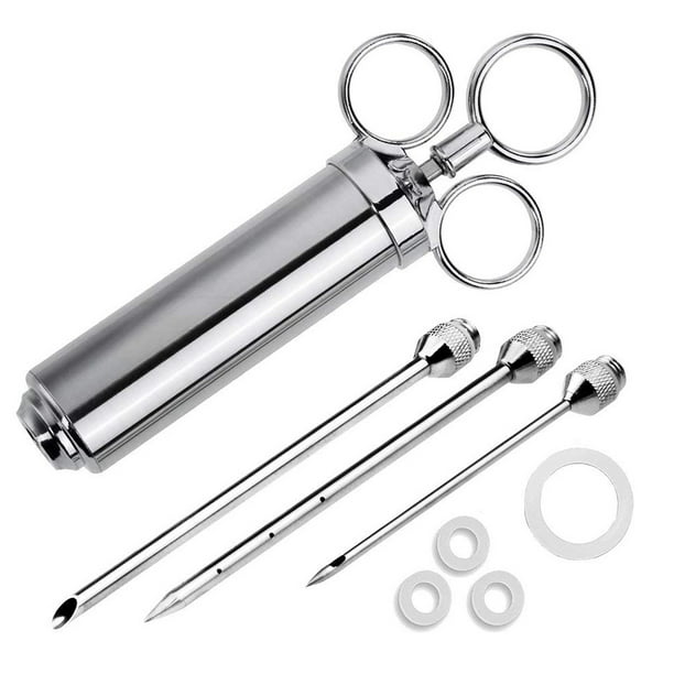 Details about   Stainless Steel Meat Injector Kit,Marinade Injector With 3 Needles